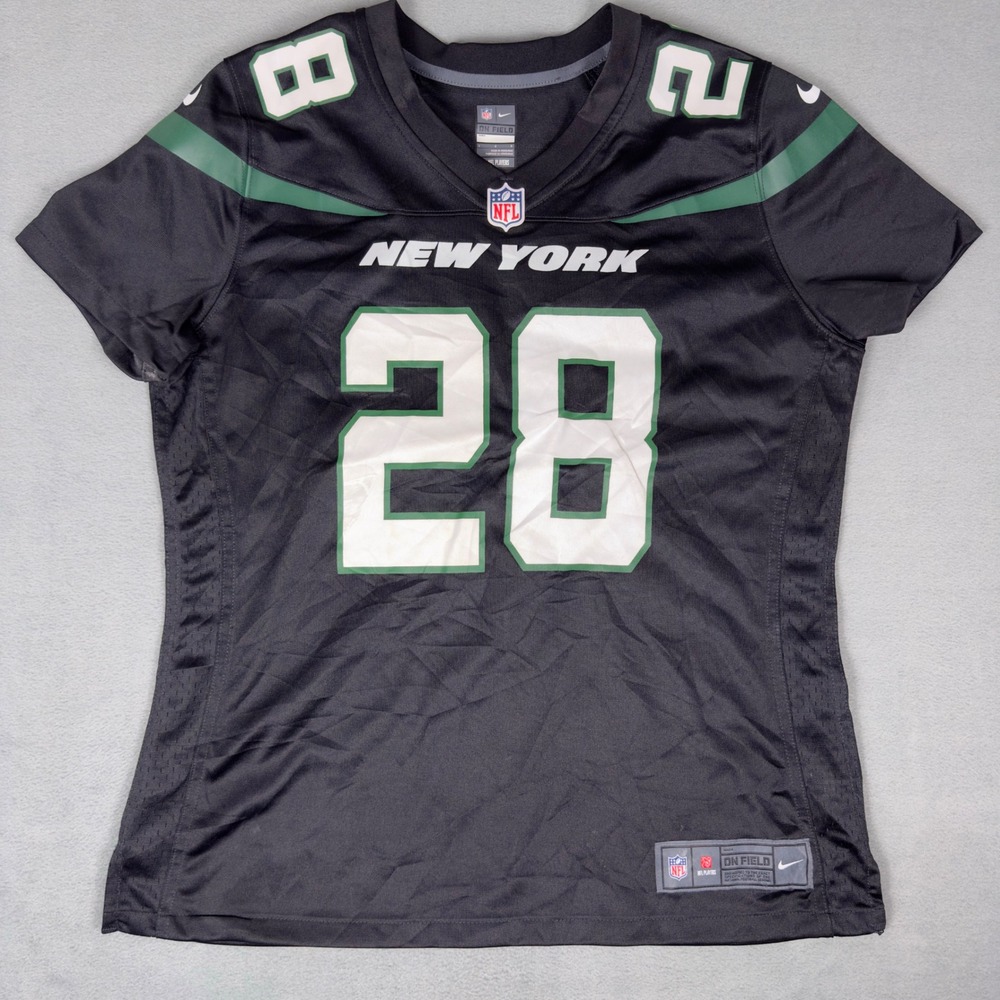 Nike On Field NFL NY Jets Curtis Martin no. 28 Black Alt Jersey Womens Large L‎